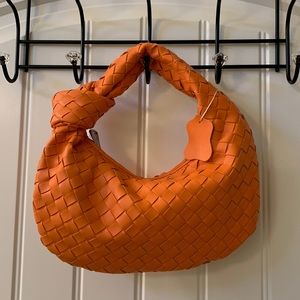 Orange Woven Mini Jodi Bag